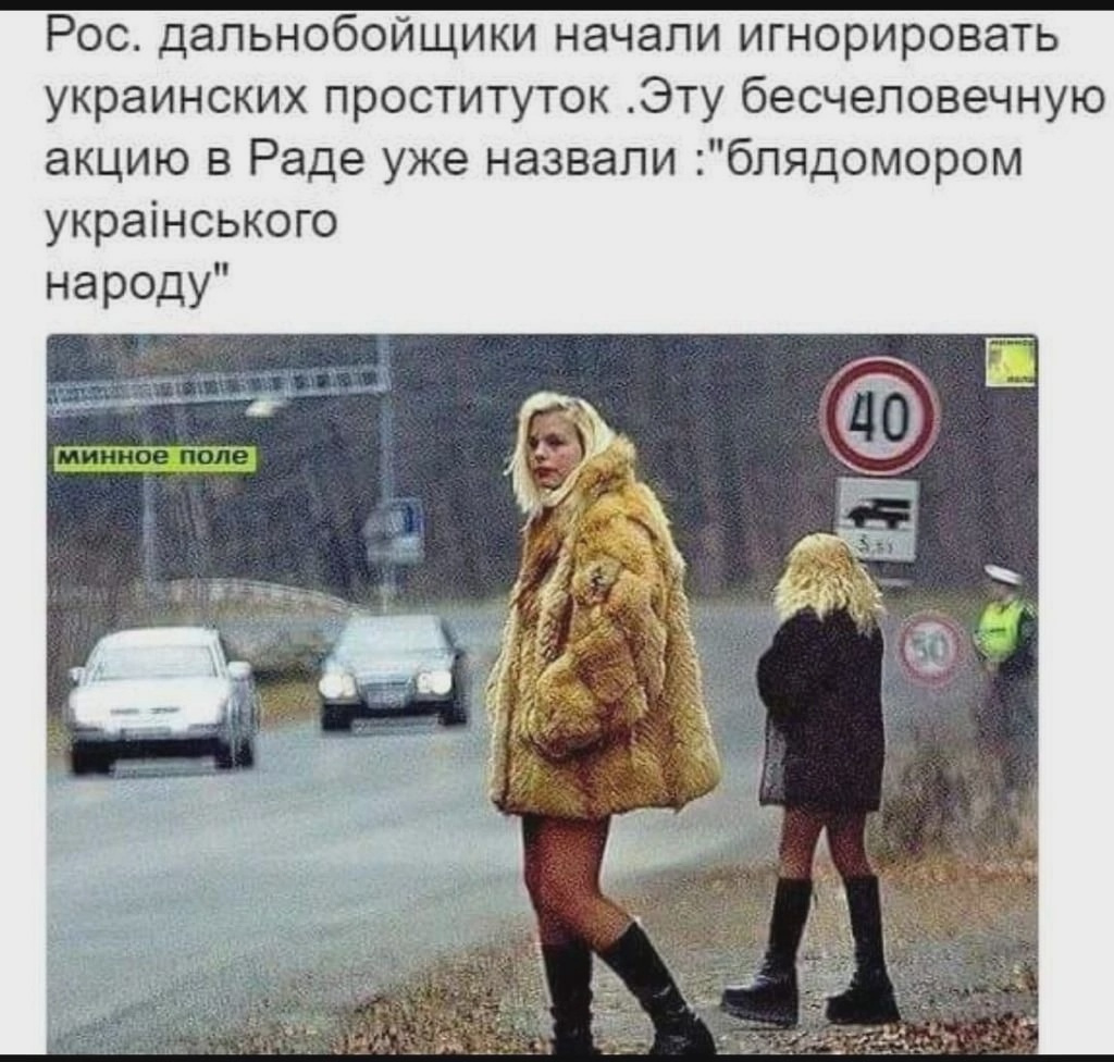 Демотиватор -Украинки на трассе